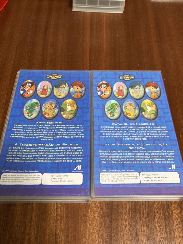 Cassetes VHS Digimon