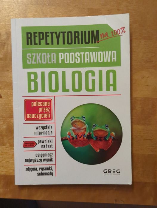 Repetytorium z Biologii, wydawnictwo Greg szkoła podstawowa