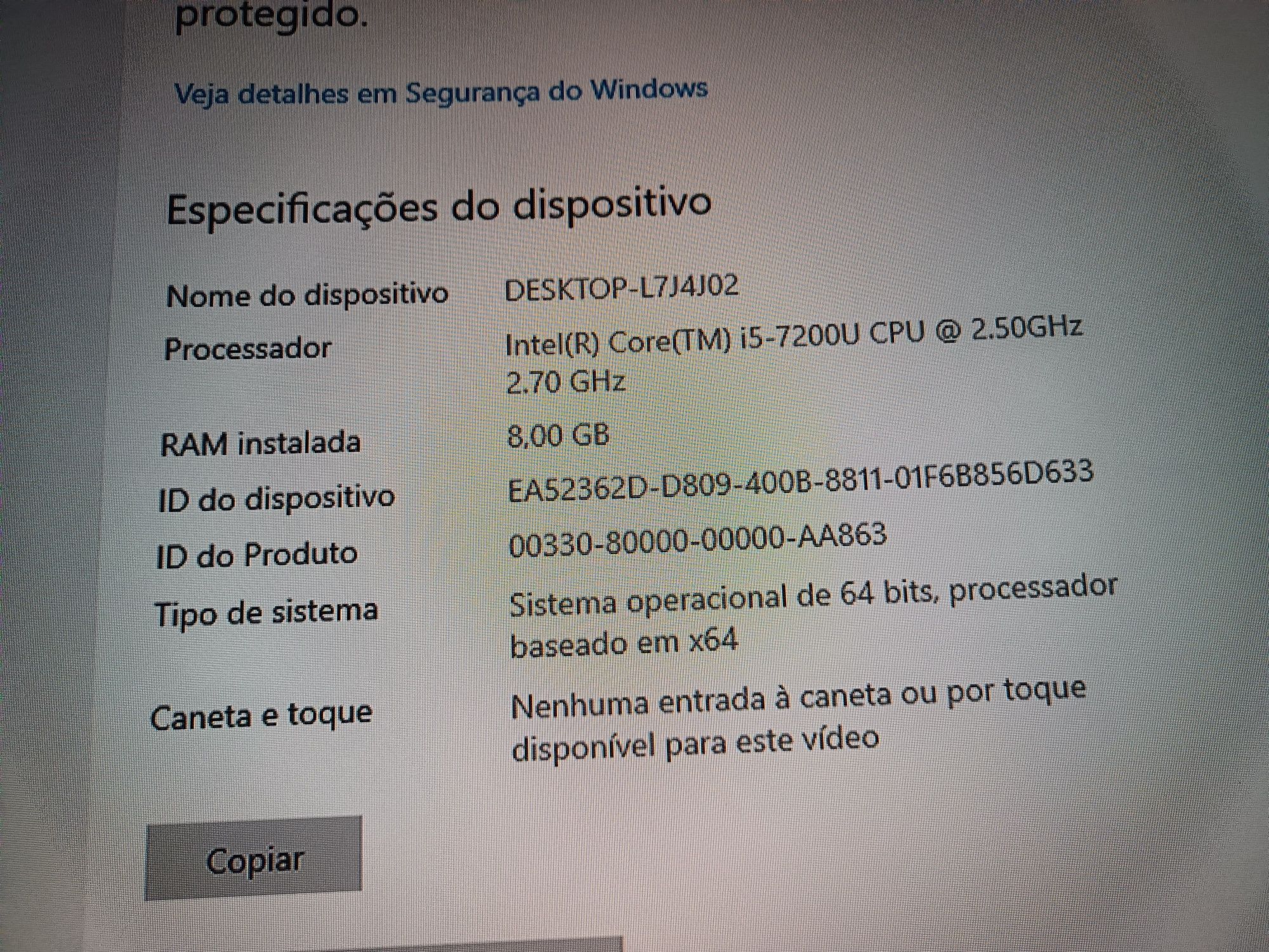 PC para troca pouco usado