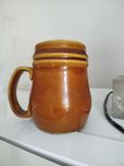 Kufel brązowy ceramiczny, lub wazonik