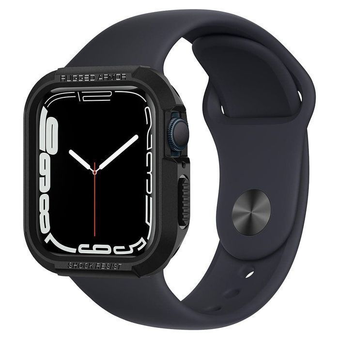 Etui Spigen Rugged Armor do Apple Watch 44/45 mm, Czarny