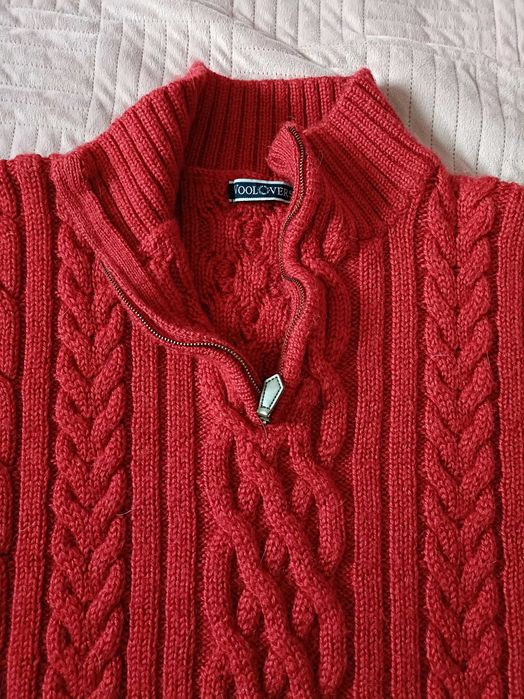 Sweter 100% wełna, ze wzorem