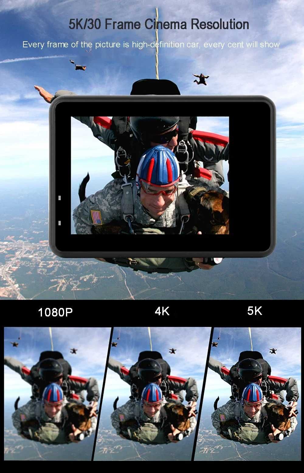 CERASTES 5K Action Camera 4K 60FPS Dual Screen Єкшин камера