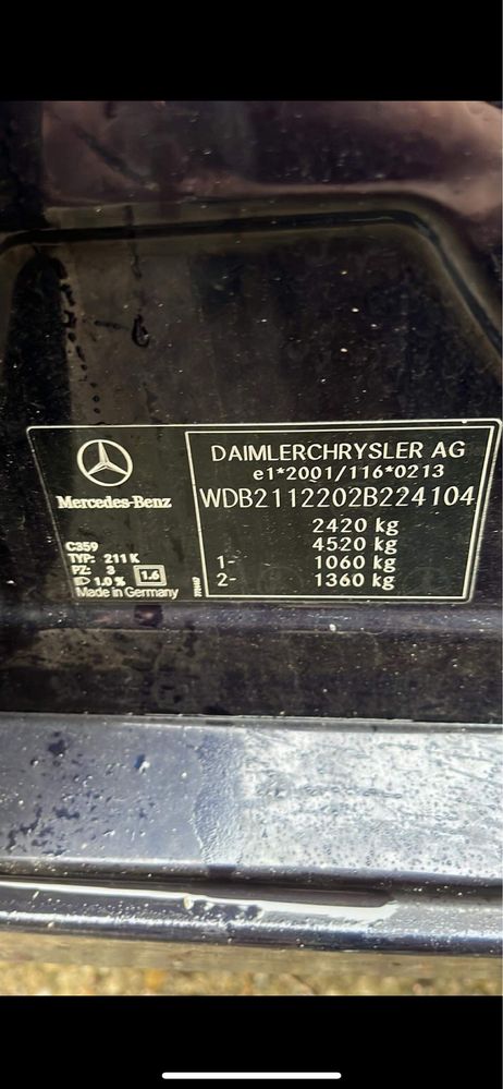 Mercedes e klasa 3.0 v6 cdi w211 lift anglik!