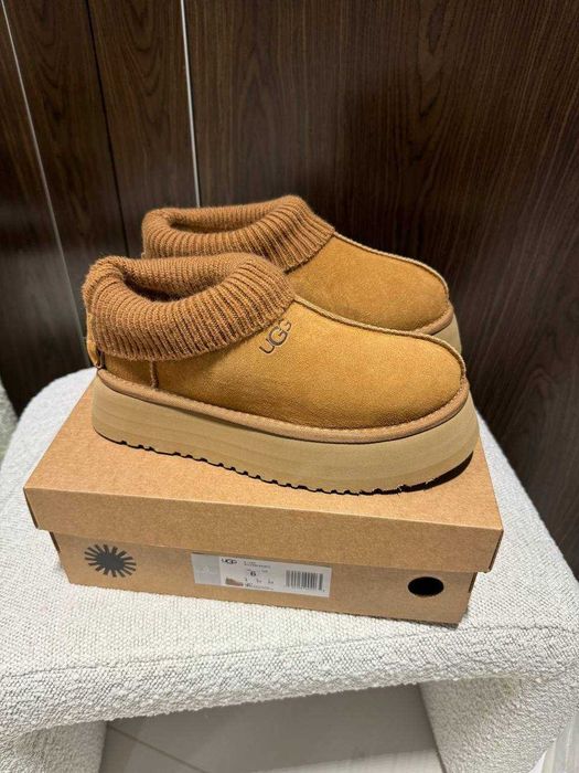 Угги Ugg Tasman Platform Sock Chestnut / Уггі Тасман Сок на платформі