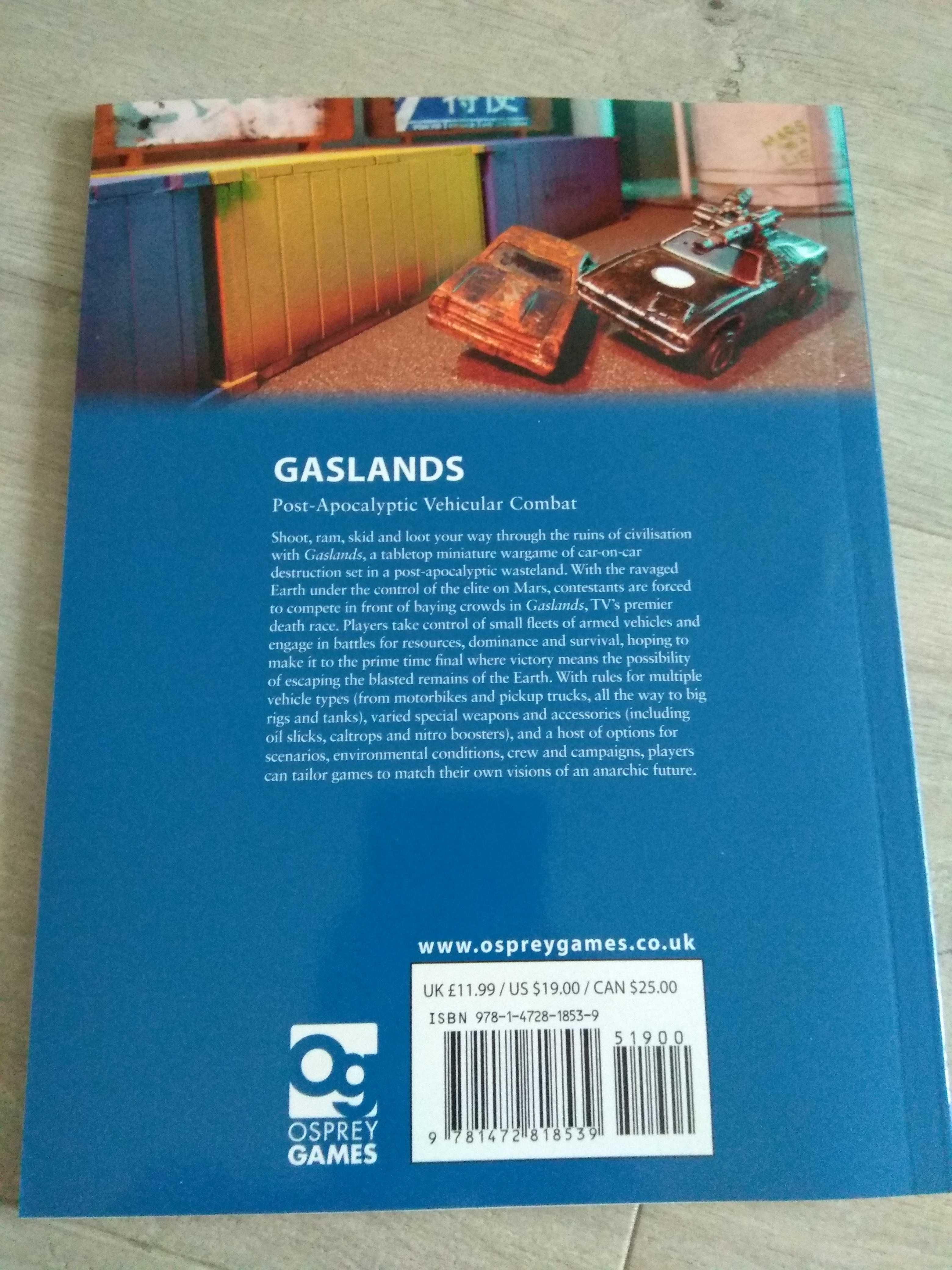 Gaslands: Post-Apocalyptic Vehicular Combat - Osprey Games, podręcznik