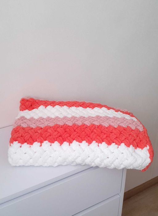 Pled kocyk dla noworodków ręcznie robiony