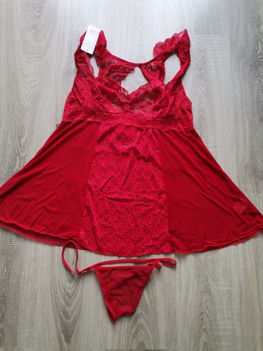 Koszula koronkowa nocna damska L