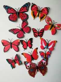 Магнитные бабочки декоративные на стену 3D объемные декоративные 3Д