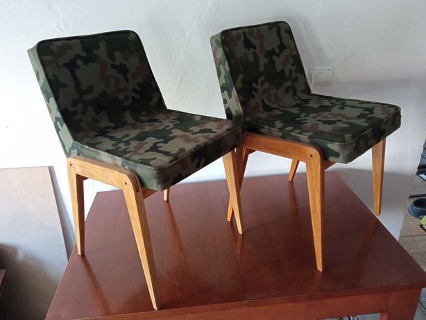 krzesło chierowski moro odnowione prl retro vintage krzesło fotel aga