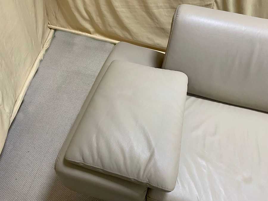 Продам шкіряний диван з пуфом. Диван кожаный уголок. Релакс! Капучіно!