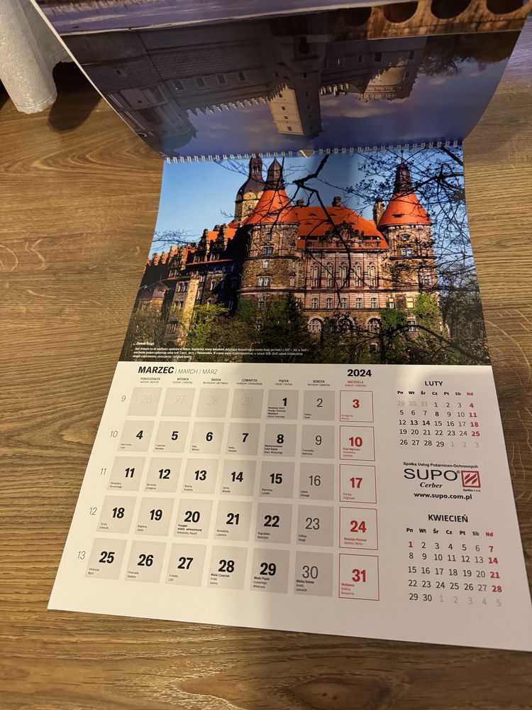 Kalendarz wiszący 2024 Polskie zamki i pałace