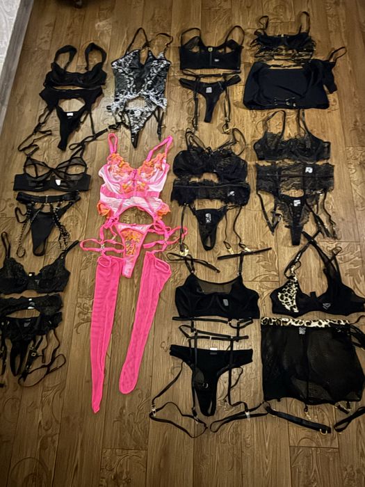 Еротична білизна белье ліф труси пояс гартери корсет панчох комплект Л