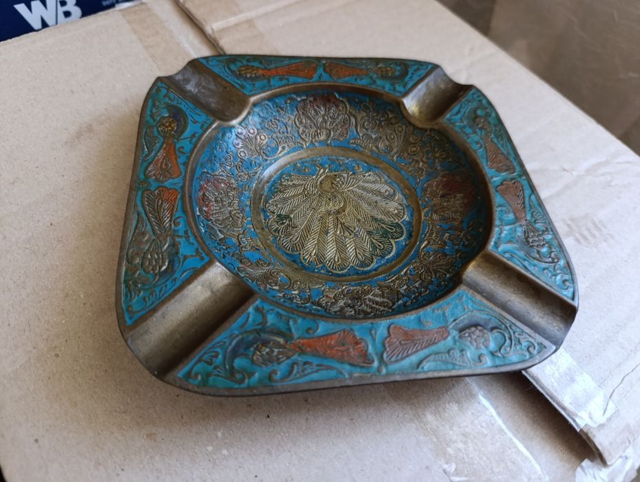 Пепельница латунь. Раритет.