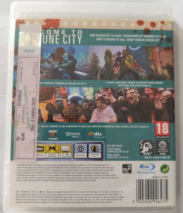 Jogo Ps3 Dead Rising 2