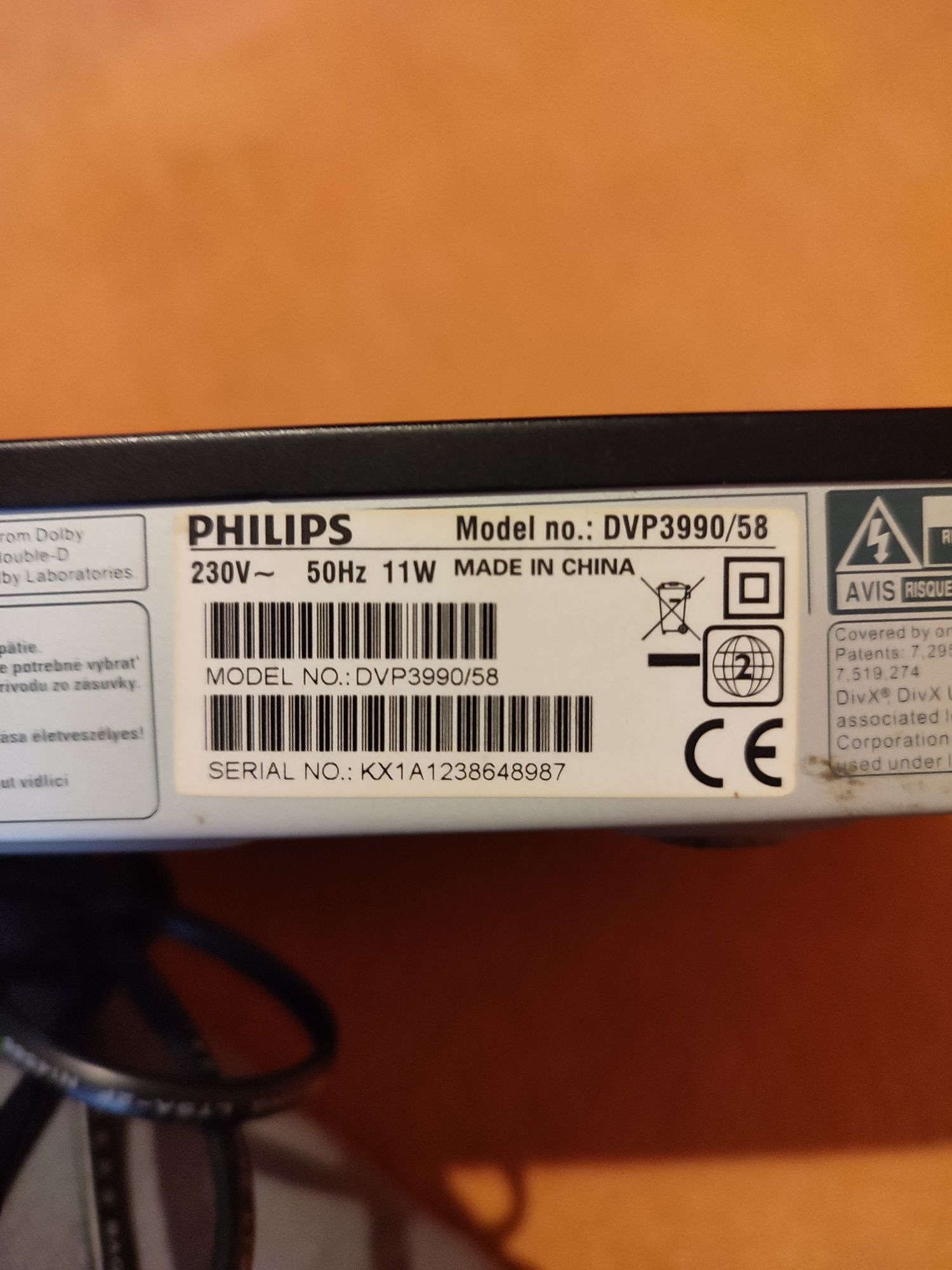 DVD Philips DVP3990/58 + Pilot Polecam