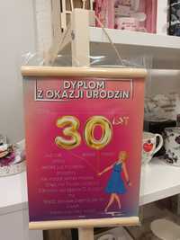 Dyplom z okazji 30 urodzin