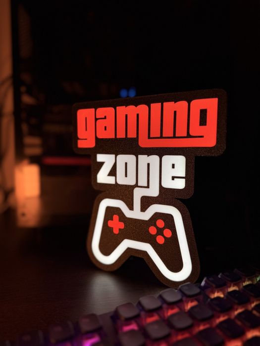 Lampka LED Gaming Zone USB dekoracyjna do pokoju gracza