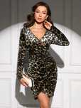Nowa Sukienka Welurowa Leopard Roz.XL/42/14