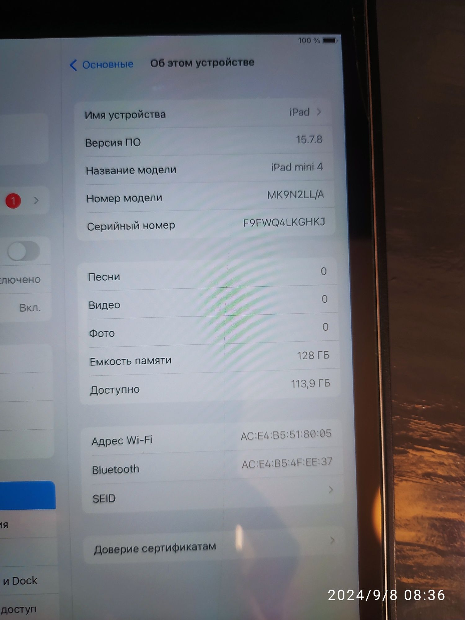 Ipad mini 4-го поколения