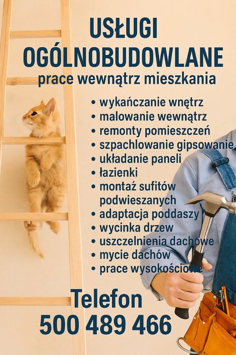 Uslugi remontowe budowlane wolne terminy