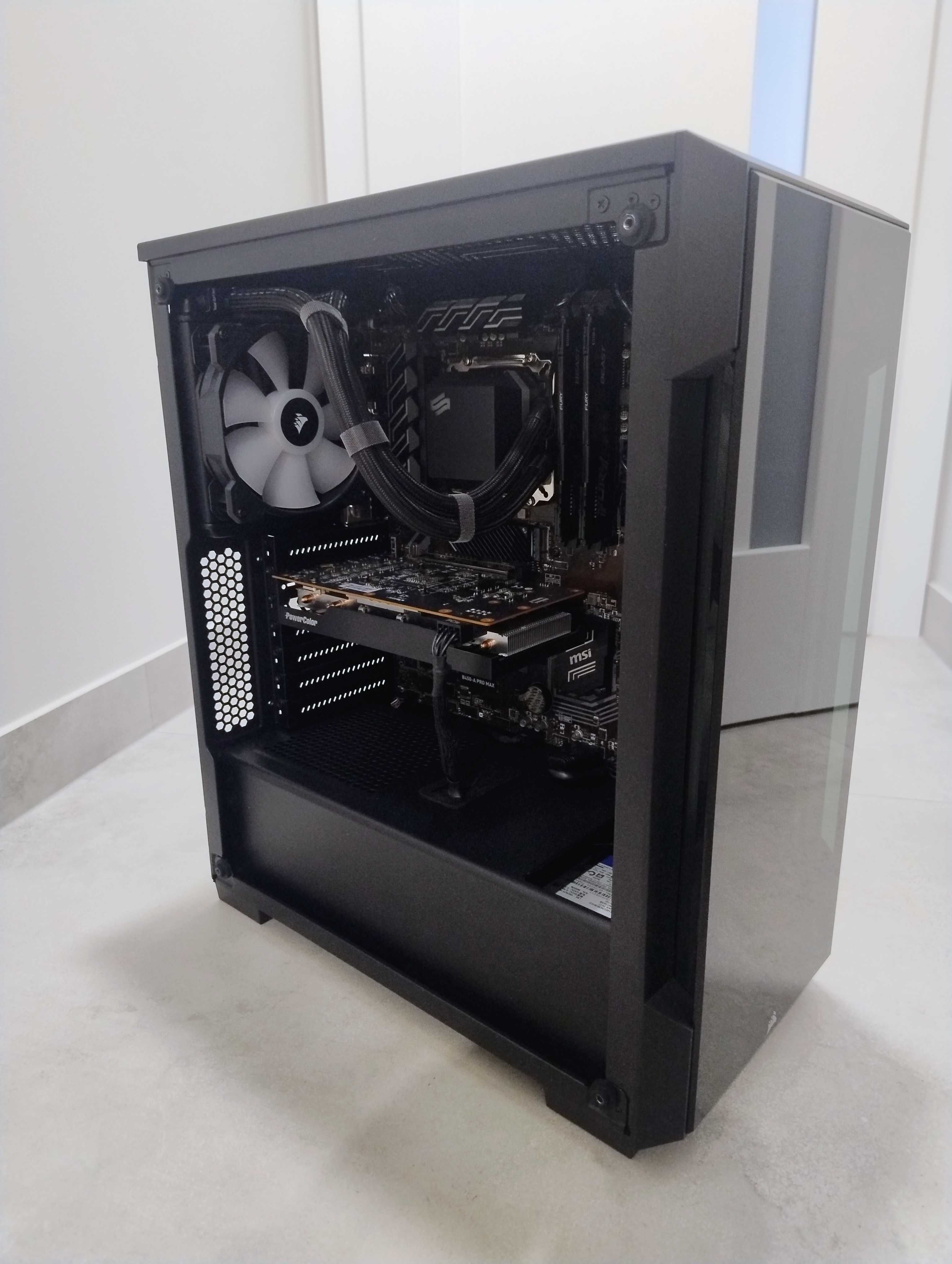 Komputer gamingowy Ryzen 5 + AiO, 16GB RAM, RX6600, SSD + HDD