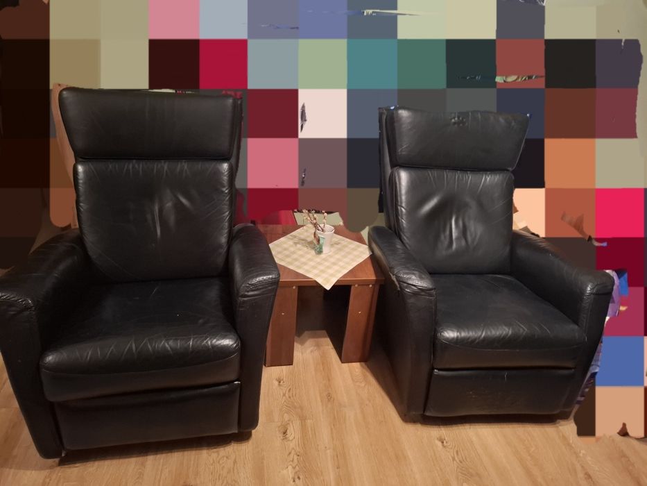 Fotele typu relax- czarne cena za 2 sztuki