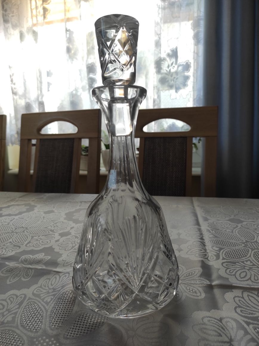 Karafka kryształowa szkło PRL vintage