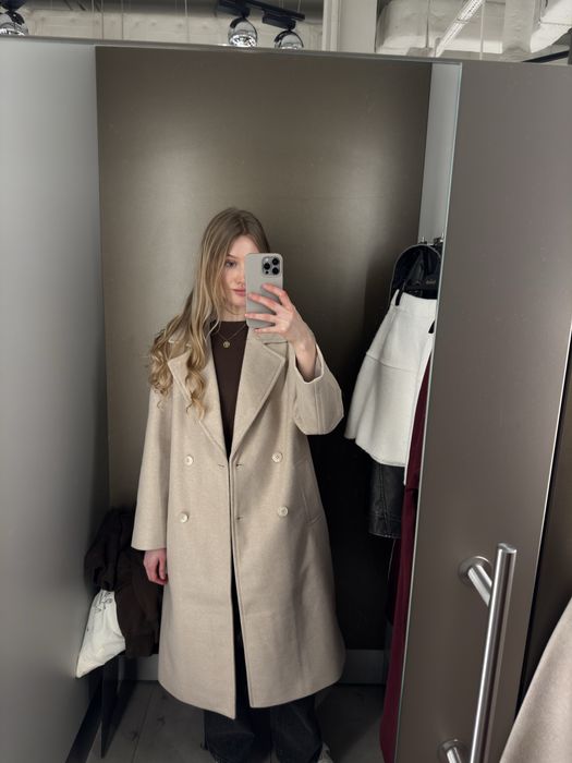 Нове Пальто New Yorker молочного , бежевого кольору xs/s 34