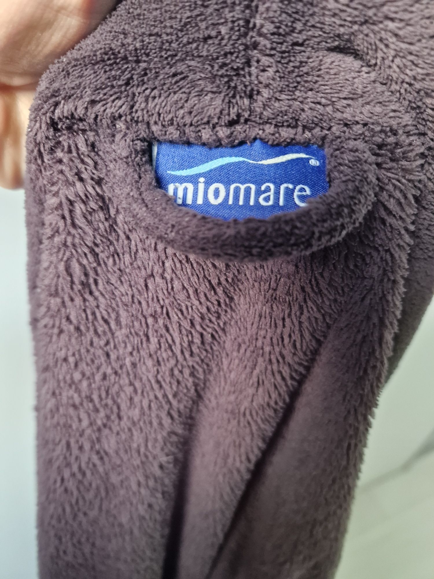 Szlafrok męski lidl miomare XL popiel Wiązany kieszenie pasek brązowy