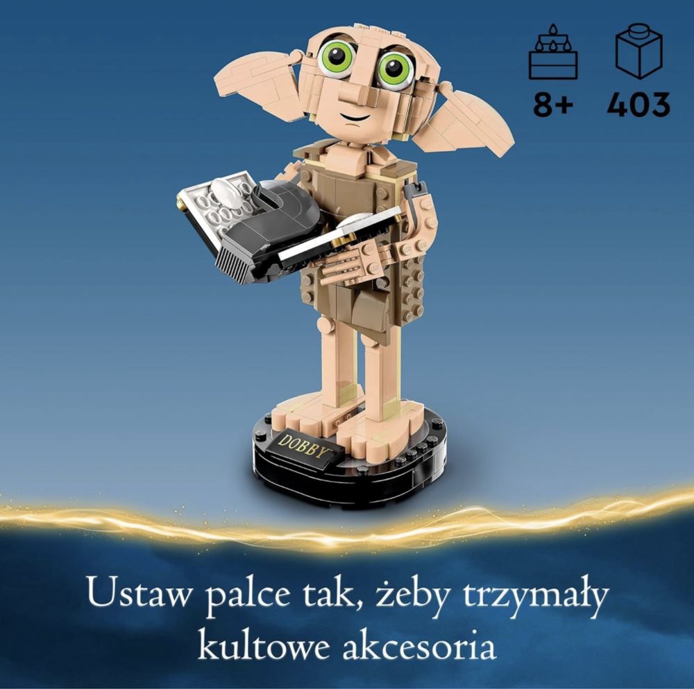 LEGO Harry Potter 76421 Zgredek, skrzat domowy! Klocki!Prezent!