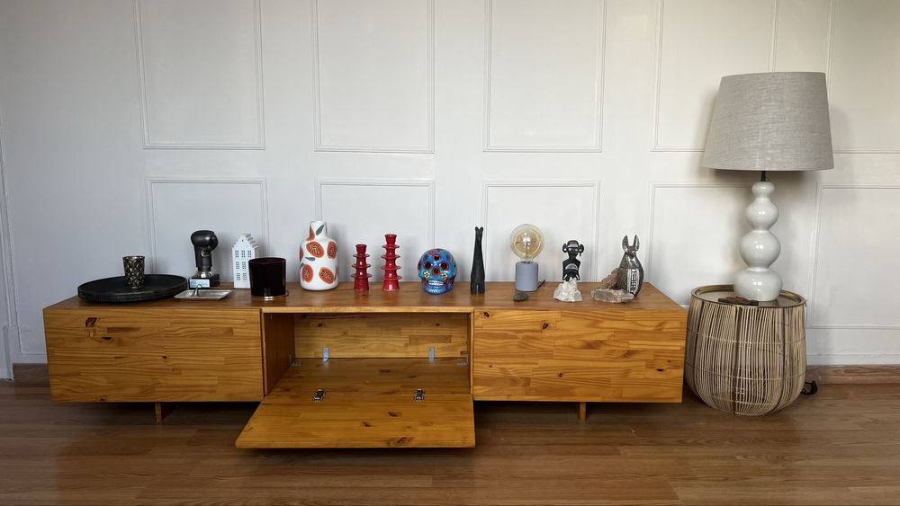 Móvel TV madeira maciça em pinho