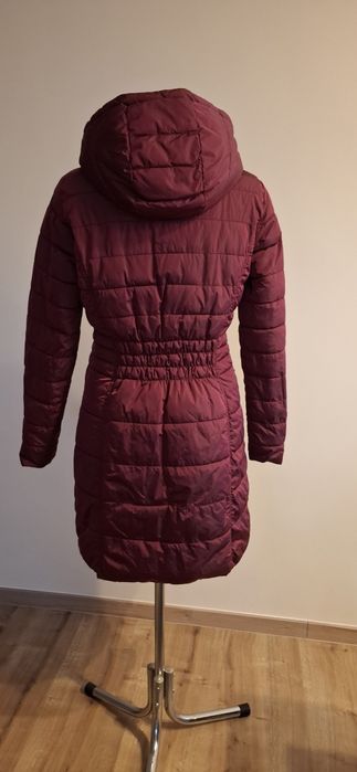 Dwustronna kurtka mohito bordowo-srebrna.