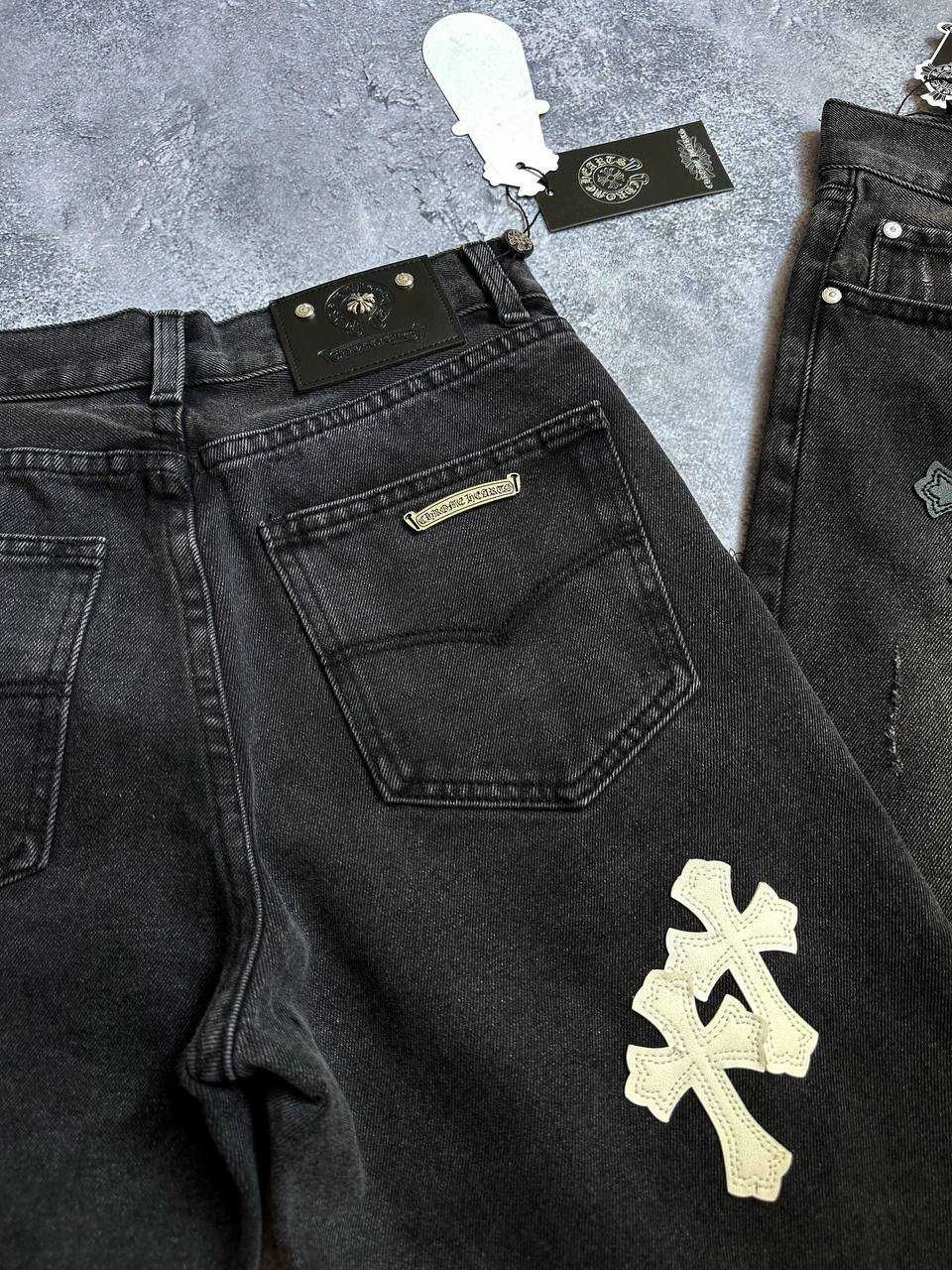 Чоловічі джинсові шорти Chrome Hearts. Чорні, світло-сині, темно-сині