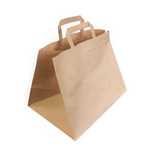 Torby papierowe Torba z uchwytem 32x22x25 CATERING brąz|mocne 100 szt!
