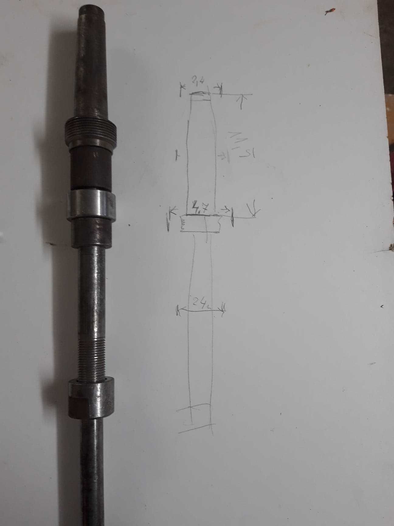 Trzpień do frezarki dolnowrzecionowej Fi 24 mm