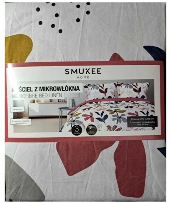 Pościel Z Mikrowłókna Smukee HOME 220 x 200 Liście Gałązki KWIATKI