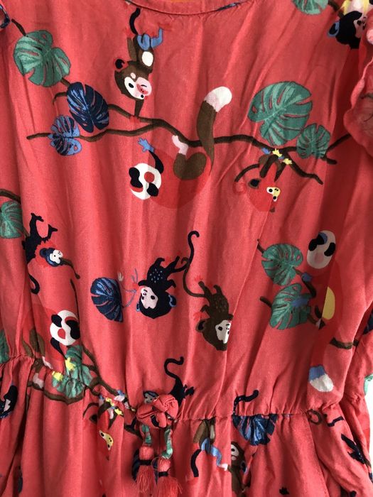 Kombinezon h&m wiskoza małpki 7-8 zwierzęta 128