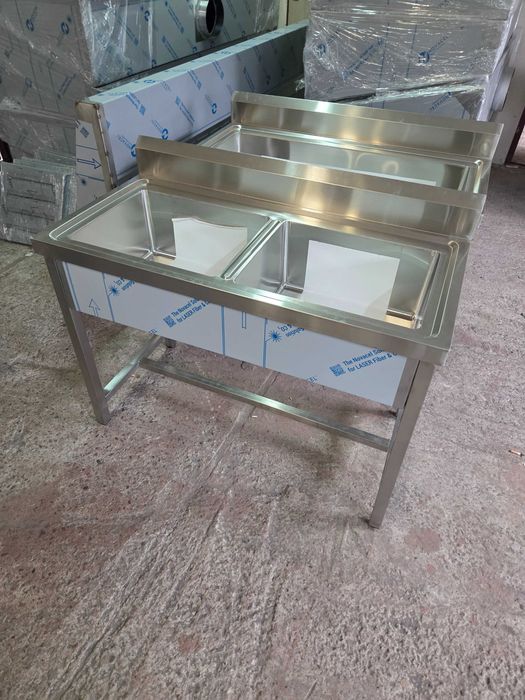 Zlew gastronomiczny dwukomorowy 120x60x85 WYSYŁKA 24H