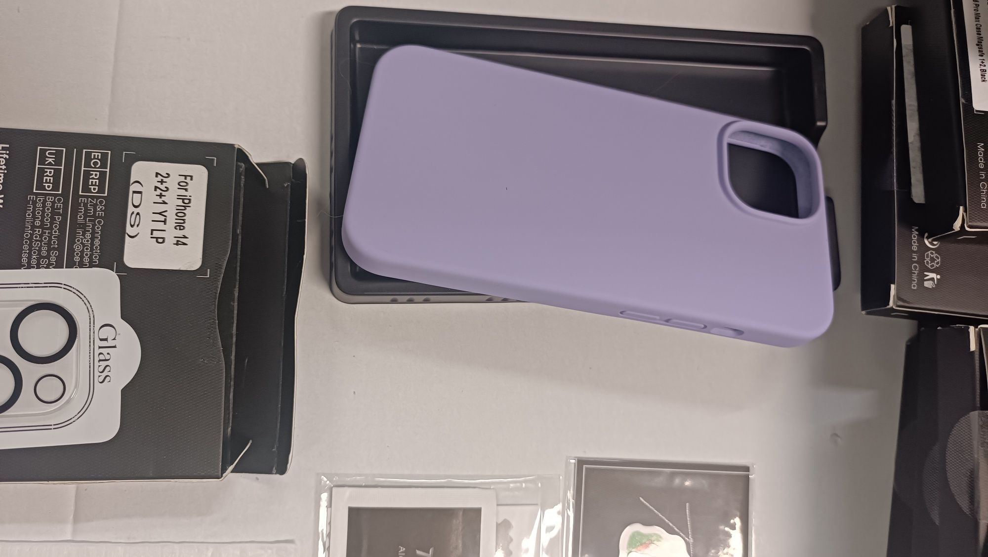 Capa 5 em 1 para iPhone 14, com 2 pacotes de protetor de tela +