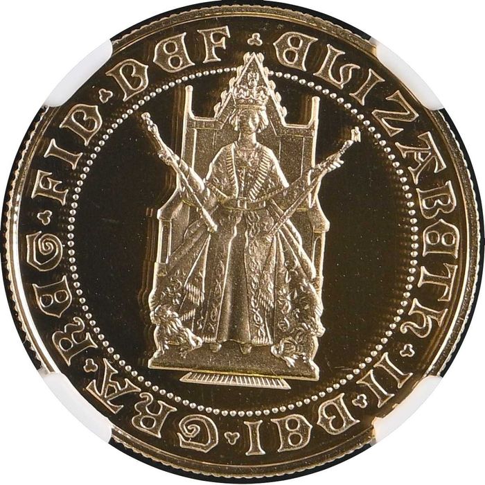 1989 £2 Libra Ouro Proof 500 Anos PF69UC
