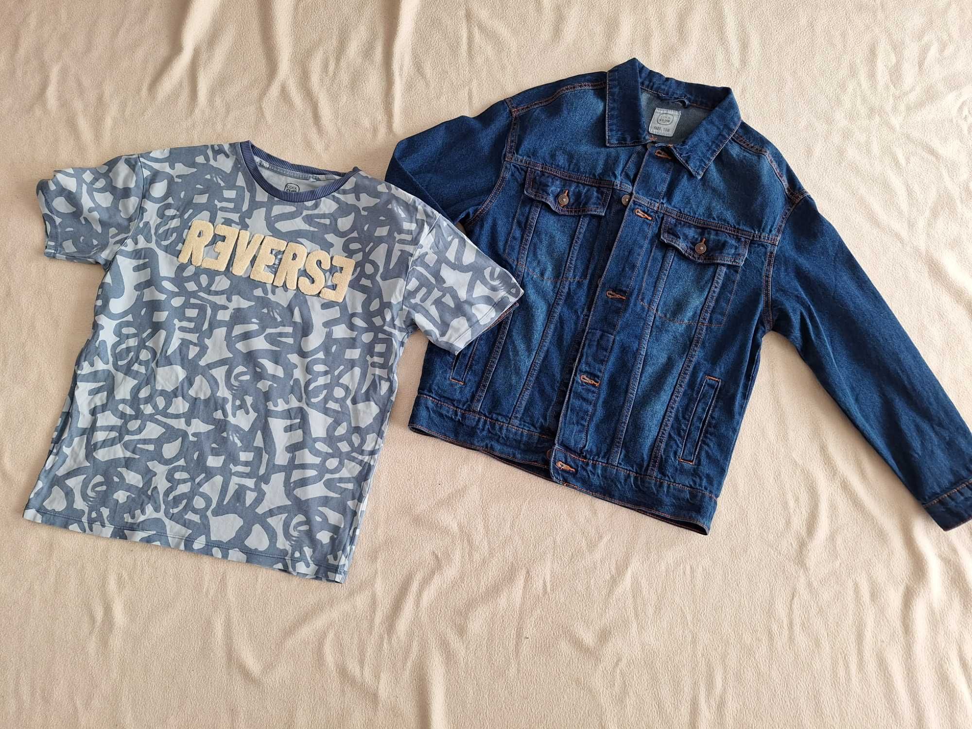 Zestaw 8 SZT ZARA H&M kurtka jeansowa bluza t-shirty  158 164 cm 11+