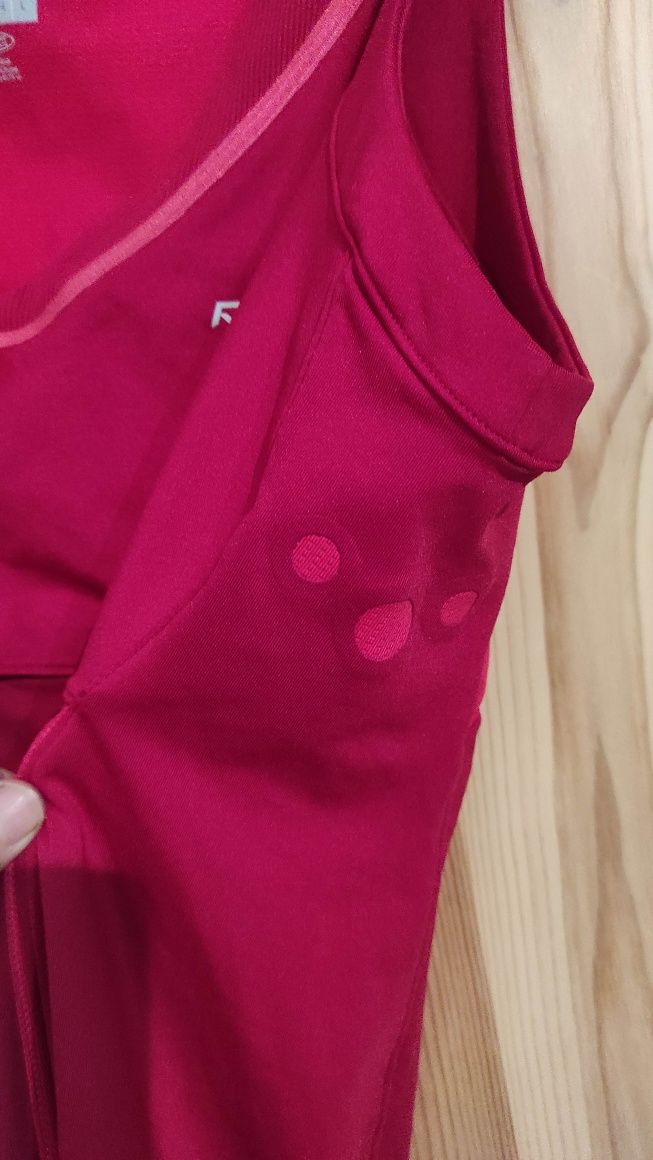 Damska różowa bokserka bluzka na ramiączka koszulka sportowa Reebok rb