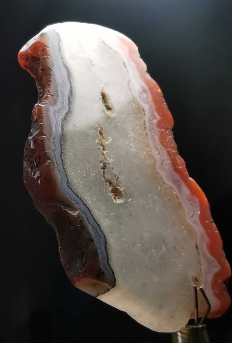 Agat - duża zawieszka, wisior, plaster wiercony