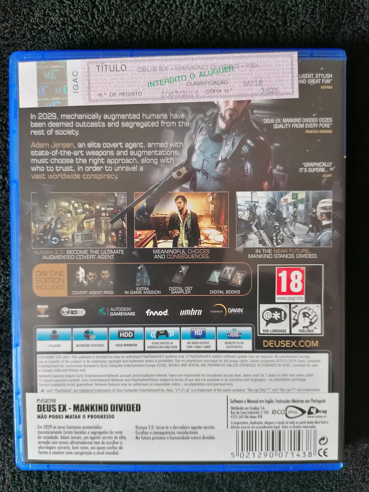 Deus Ex PS4 Troco