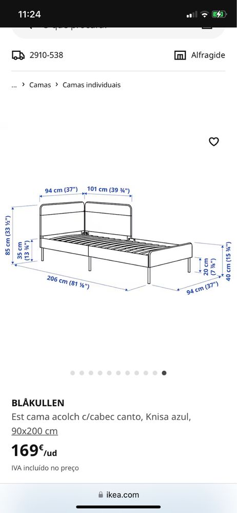 Cama IKEA nova ainda com caixa original