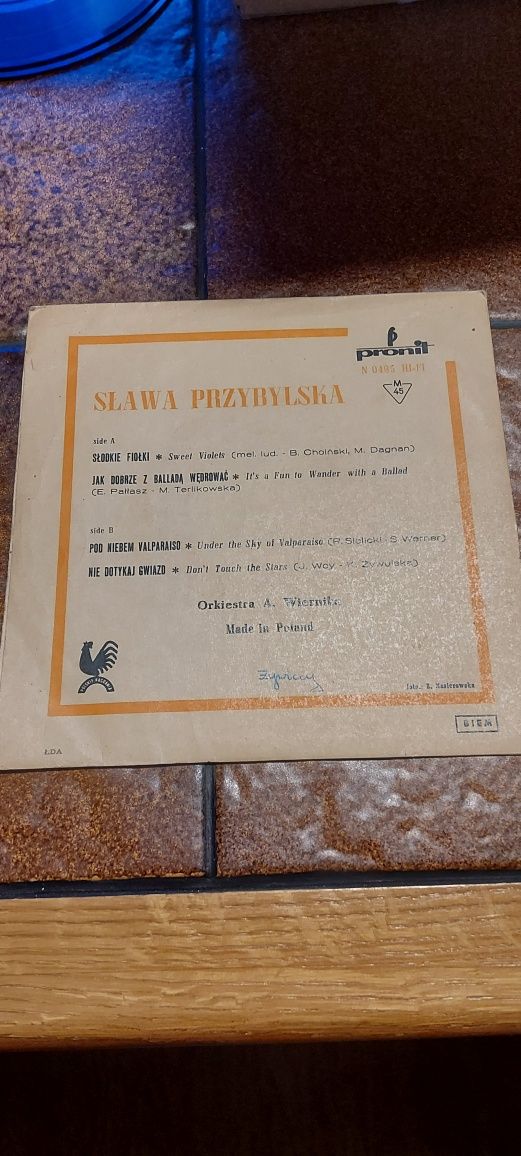 Płyta winylowa mała 7 cali-18 cm Sława Przybylska - Słodkie fiołki