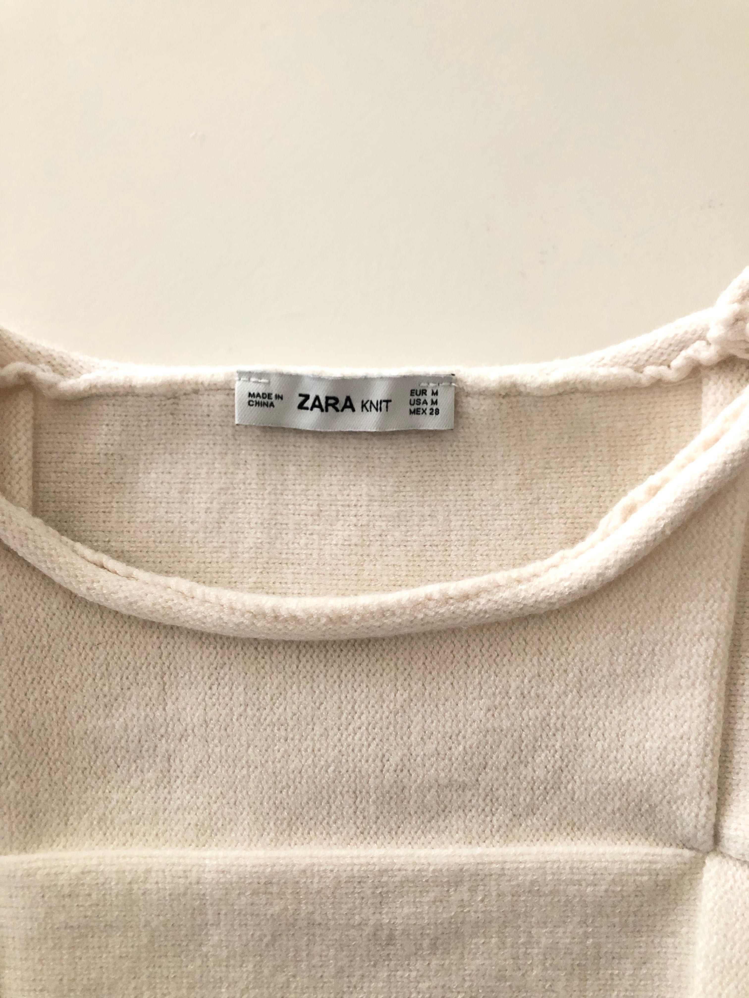 Camisola malha nude Zara M