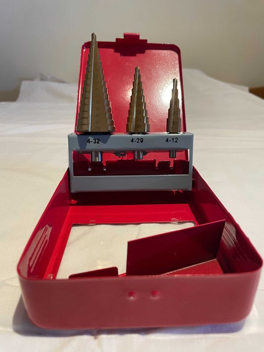 Wiertła stopniowe - zestaw 3 sztuk  -NOWE