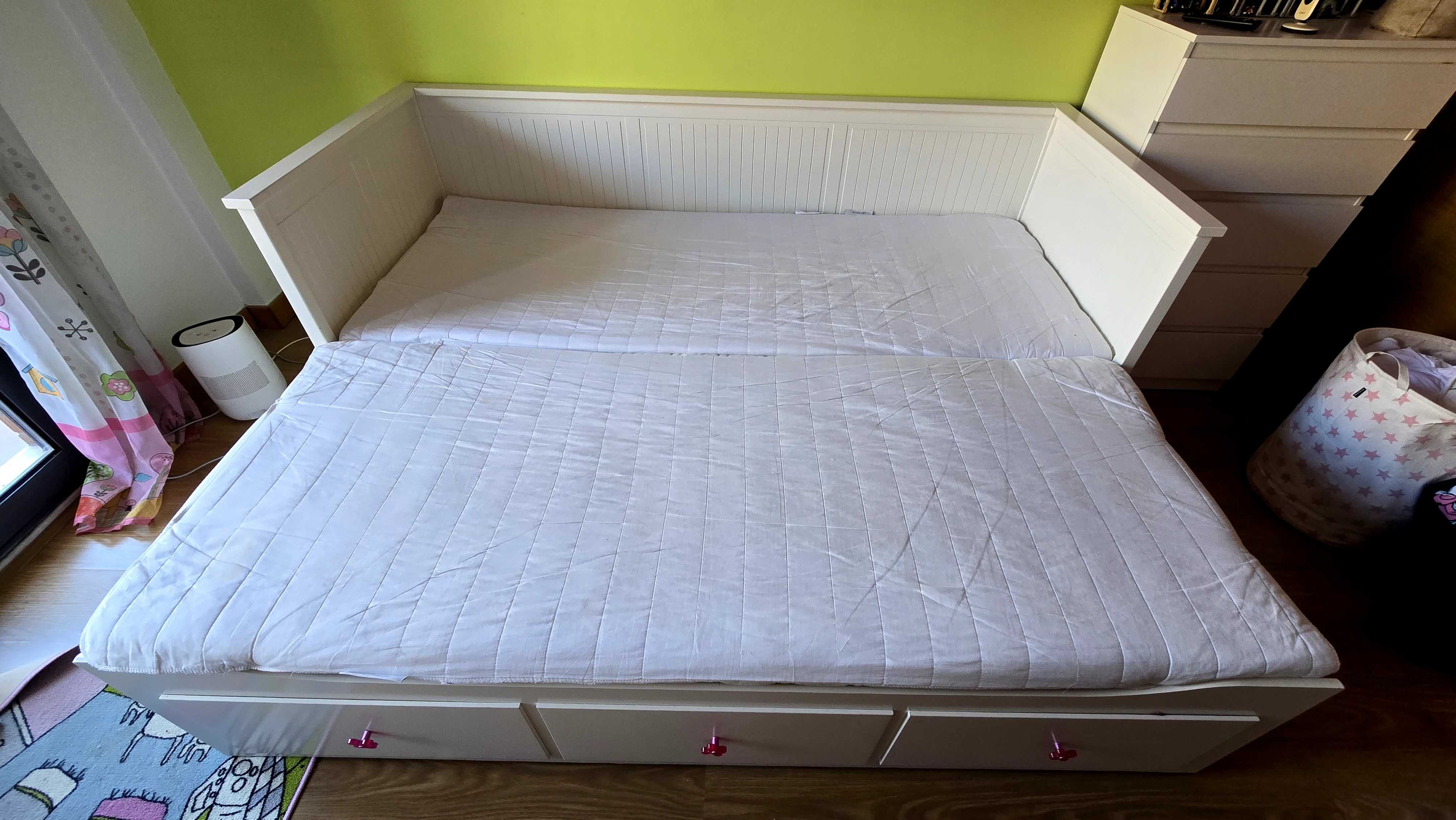 HEMNES Cama indiv/dupla c/3 gav, branco, 80x200 cm IKEA